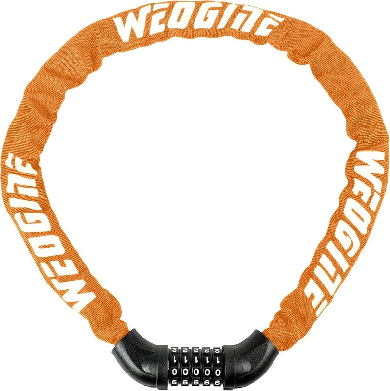 Weogine Bike Lock with Numbers and high Security Level, Bike Chain Lock, Bicycle Locks, 5 Digit Combination Lock for Bike, Bicycle, Scooter, Motorcycle, Door, Gate, Fence - Image 1